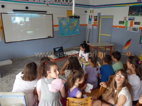 Τηλεδιάσκεψη μέσω Skype μεταξύ των τριών σχολείων
